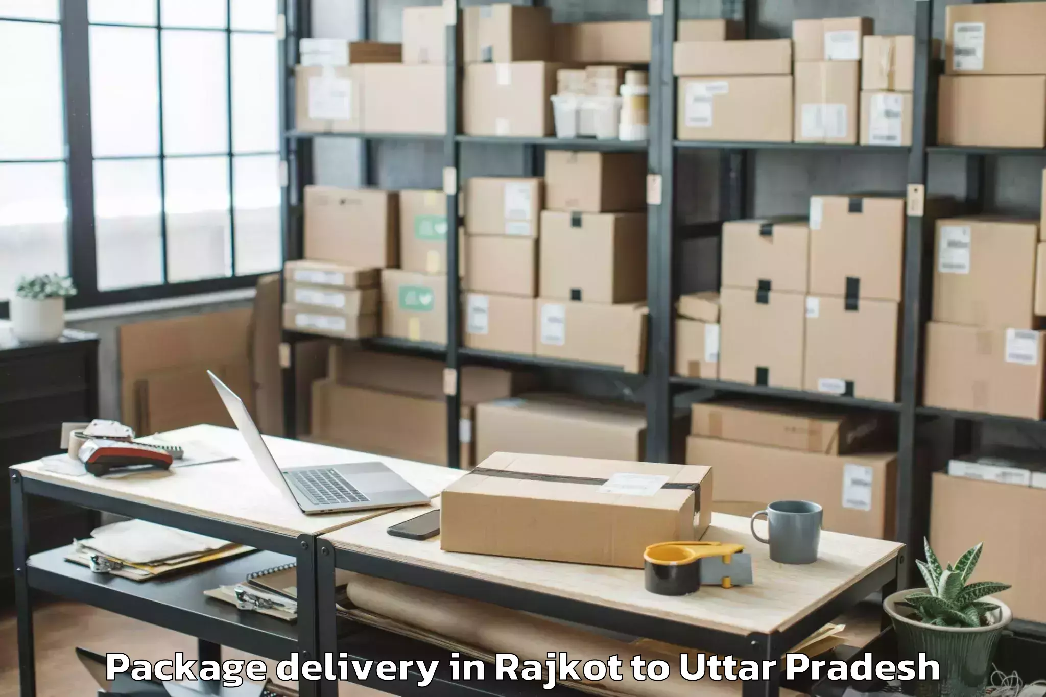 Professional Rajkot to Karchhana Package Delivery